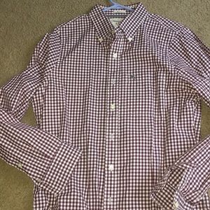 Abercrombie & Fitch mens checker shirt size L slim